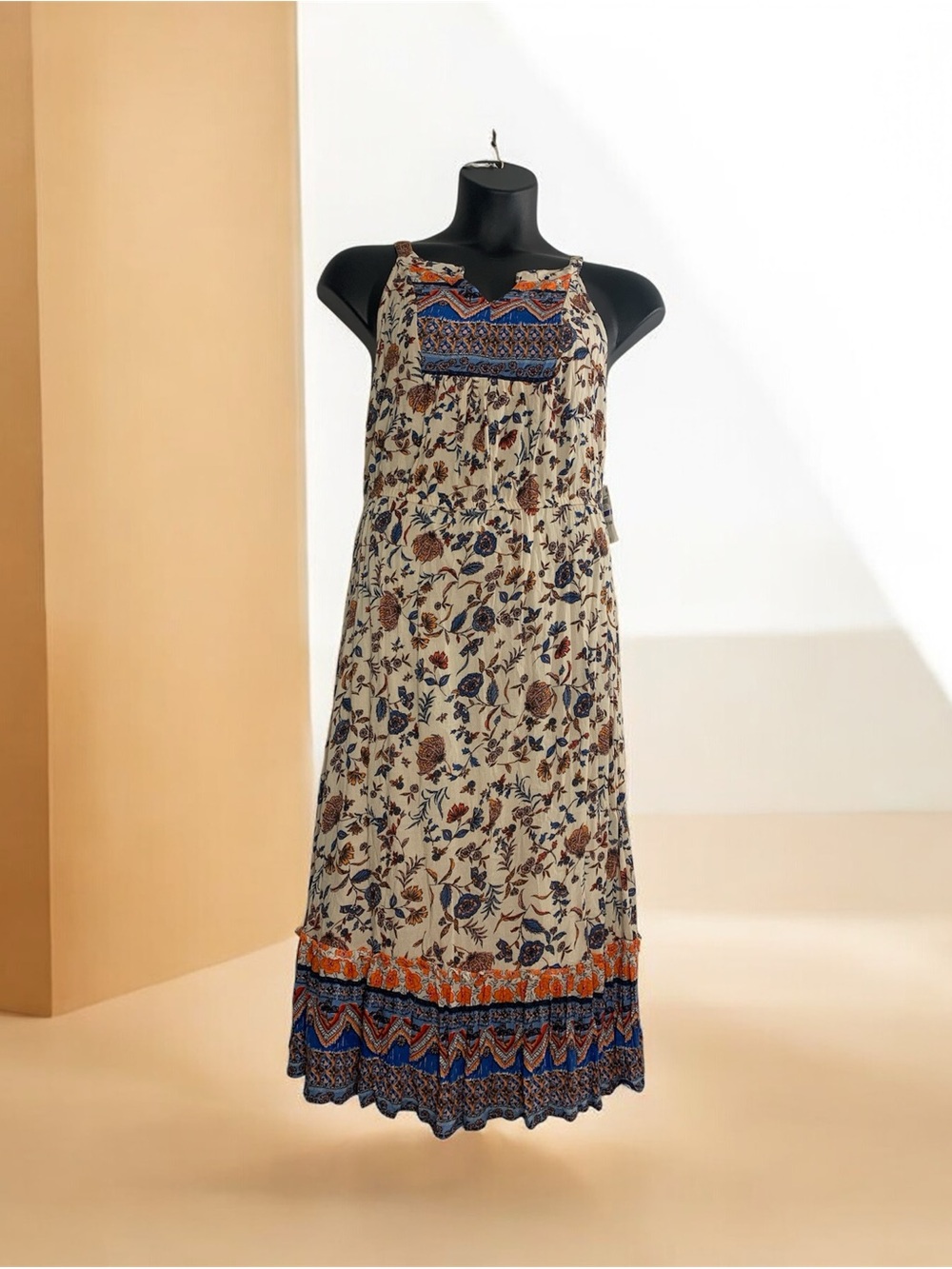 Style and Co Sleeveless BoHo midi dress XL NEW